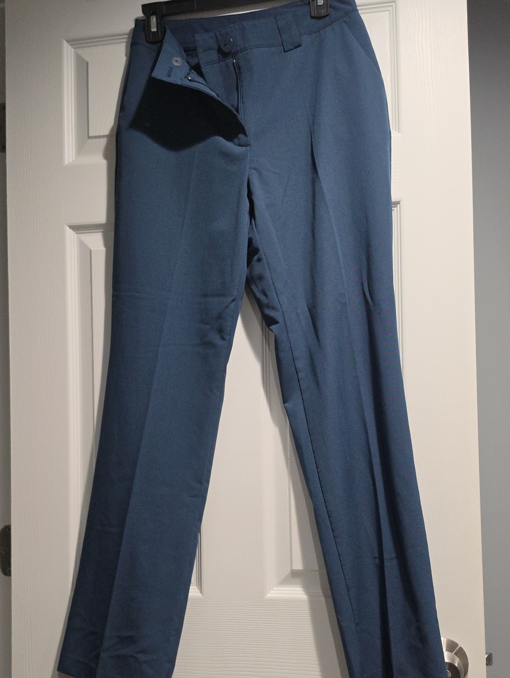 Worthington Teal Blue Straight-Leg Dress Pants